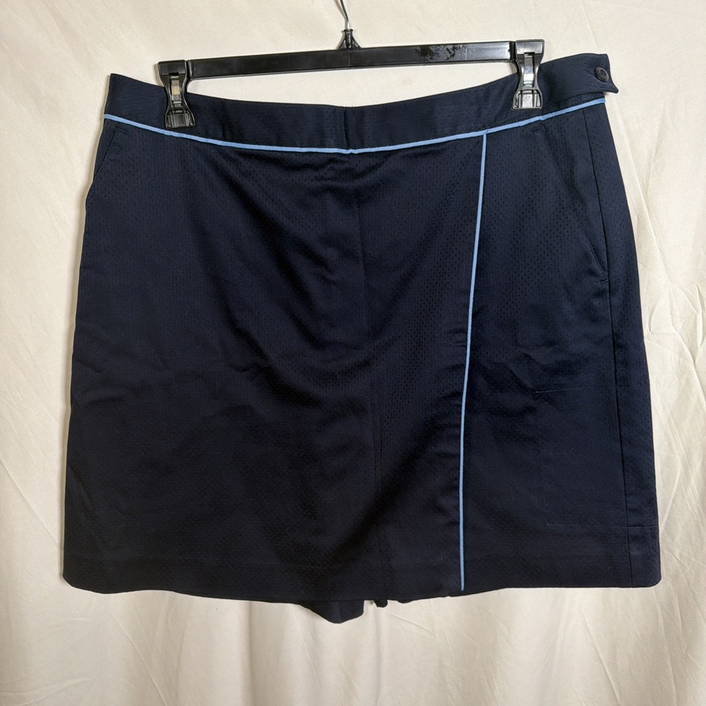 Liz Golf Women's Size‎ 16 Navy Golf Skort Blue Trim Athletic Skirt Shorts